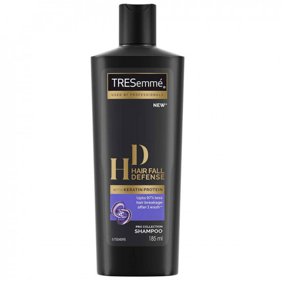 Tresemme Hair Fall Defence Shampoo, For Strong Hair, With Keratin Protein, Prevents Hair Fall due to Breakage, 185 ml