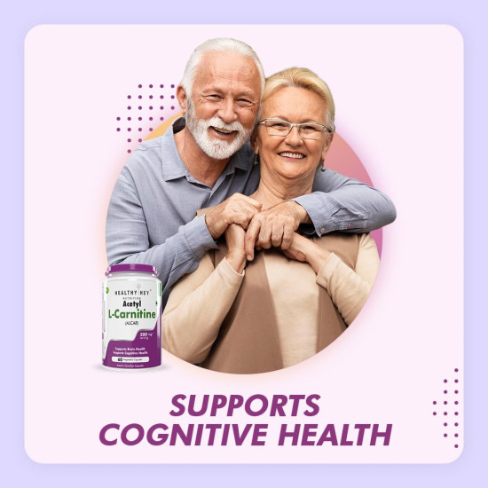 HealthyHey Nutrition Acetyl L-Carnitine (ALCAR)-60 Veg Capsules (Pack of 1)