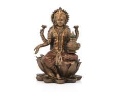 Collectible India Goddess Lakshmi Idol Hindu Laxmi Goddess Statue Home Office Decor (Size 8cm x 5cm)