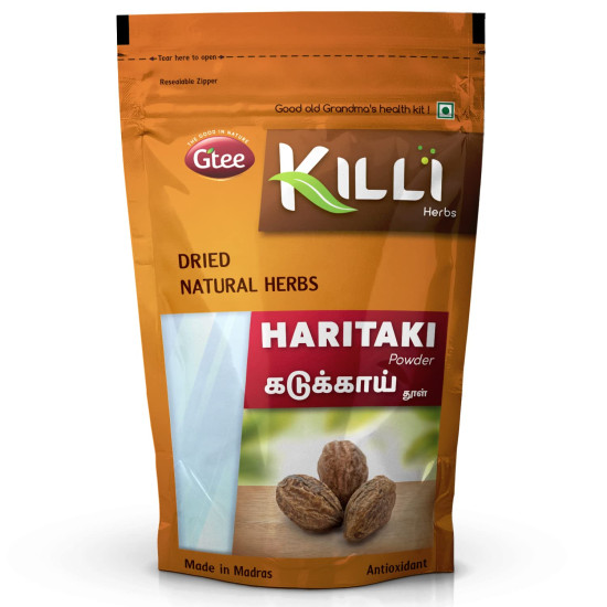 KILLI Haritaki | Kadukkai | Inknut | Karakkaya | Terminalia chebula | Harad Powder, 100g KILLI Haritaki | Kadukkai | Inknut | Karakkaya | Terminalia chebula | Harad Powder, 100g