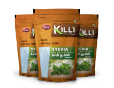 KILLI Stevia | Natural Sweetner | Seeni Thulasi Leaves Crushed, 80g (Pack of 3)