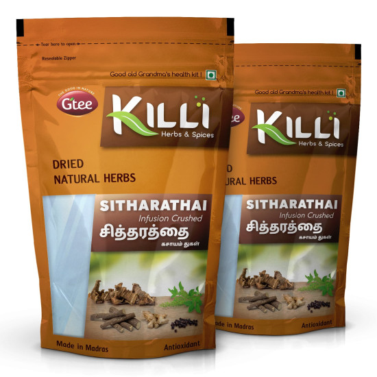 KILLI Sitharathai | Kulanjan | Lesser Galangal | Chitharathai Infusion Crushed, 100g (Pack of 2) KILLI Sitharathai | Kulanjan | Lesser Galangal | Chitharathai Infusion Crushed, 100g (Pack of 2)