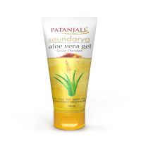 Patanjali Saundarya Aloevera Gel Kesar Chandan 150ml For Men, Women, Anti-Acne & Pimples, For all Skin Types