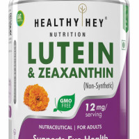 HealthyHey Lutein with Zeaxanthin - Support Eyes Health - 60 Veg. Capsules (Pack of 1)