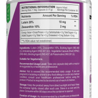 HealthyHey Lutein with Zeaxanthin - Support Eyes Health - 60 Veg. Capsules (Pack of 1)