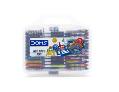 Doms Art Apps Nxt Kit With Plastic Carry Case | Perfect Value Pack | Kit For School Essentials | Gifting Range For Kids | Combination of 9 Stationery Items