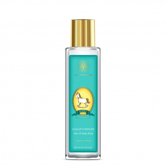 Forest Essentials Dasapushpadi - Baby Hair and Body Wash, 200ml + Baby Body Massage Serum (Combo), 200ml