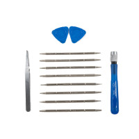 Spartan SMR-01 12-In-1 Precision Screwdriver Set – Magnetic Electronics Repair Tool Kit with Case for Laptop, PC, iPhone, Watch, Camera, Glasses, Game Console (Pack of 1, Blue)