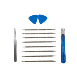 Spartan SMR-01 12-In-1 Precision Screwdriver Set – Magnetic Electronics Repair Tool Kit with Case for Laptop, PC, iPhone, Watch, Camera, Glasses, Game Console (Pack of 1, Blue)