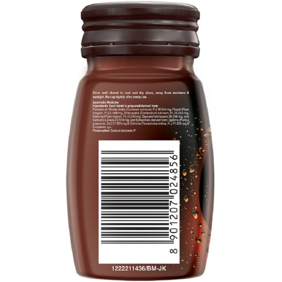 Dabur Hajmola Tasty Digestive Tablets (Chatcola Flavour) - 120 Tabs | Healthy, Tasty & Chatpata | Ayurvedic Tablets For Improved Digestion | Relief From Flatulence