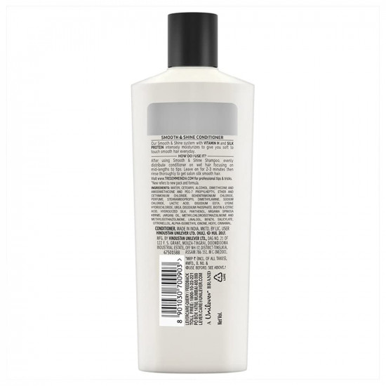 Tresemme Smooth & Shine, Conditioner, 190ml, for Silky Smooth Hair, with Biotin & Silk Protein, Deeply Moisturizes Dry & Frizzy Hair, for Men & Women