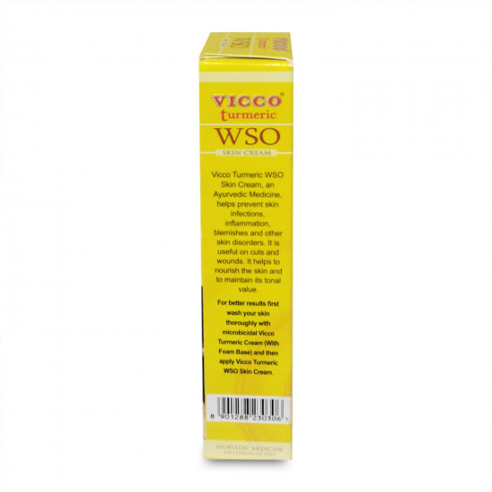 Vicco Turmeric WSO Skin Cream, Reduces Pimples and Prevents Skin Problems, For Healthy And Clear Skin, Suitable For All Skin Types, 100% Natural, 60 Gm, (Pack Of 3)