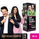 VIP Hair Colour Shampoo 400ml Black | Ammonia-Free | Family Pack | Quick 5-in-1 Grey Coverage for Men & Women | Long-Lasting Natural Black Shine