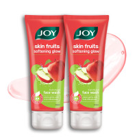 Joy Skin Fruits Apple Face Wash for Glowing Skin | Softens, Moisturises & Nourishes | Natural AHAs, No Sulphate, Paraben Free | All Skin Types, Men & Women - 200ML (2 X 100ML)