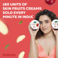 Joy Skin Fruits Moisturizing Skin Cream With Apple, Jojoba & Almond Oil (500ml) | Quick Absorbing & Non Sticky Moisturizer for Face, Hands & Body | Skin Cream For Healthy and Soft Skin