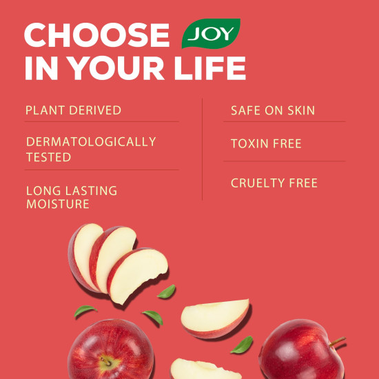 Joy Skin Fruits Moisturizing Skin Cream With Apple, Jojoba & Almond Oil (500ml) | Quick Absorbing & Non Sticky Moisturizer for Face, Hands & Body | Skin Cream For Healthy and Soft Skin