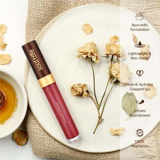 SoulTree Ayurvedic Lip Gloss - Lush Berry Colour(205), 5 g SoulTree Ayurvedic Lip Gloss - Lush Berry Colour(205), 5 g