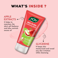 Joy Skin Fruits Apple Face Wash for Glowing Skin | Softens, Moisturises & Nourishes | Natural AHAs, No Sulphates, Paraben Free | All Skin Types, 100ml x 3