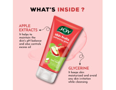 Joy Skin Fruits Apple Face Wash for Glowing Skin | Softens, Moisturises & Nourishes | Natural AHAs, No Sulphates, Paraben Free | All Skin Types, 100ml x 3