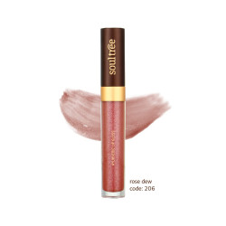 SoulTree Ayurvedic Lip Gloss - Rose Dew Colour(206), 5 g