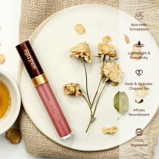 SoulTree Ayurvedic Lip Gloss - Rose Dew Colour(206), 5 g SoulTree Ayurvedic Lip Gloss - Rose Dew Colour(206), 5 g