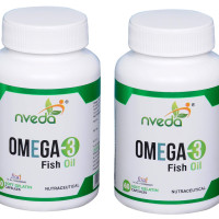 Nveda Omega 3 Fish Oil 1000mg | 180mg EPA & 120mg DHA | Heart, Brain, Eye & Joint Support Supplement for Men & Women | 120 Capsules (Pack of 2)
