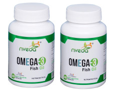 Nveda Omega 3 Fish Oil 1000mg | 180mg EPA & 120mg DHA | Heart, Brain, Eye & Joint Support Supplement for Men & Women | 120 Capsules (Pack of 2)