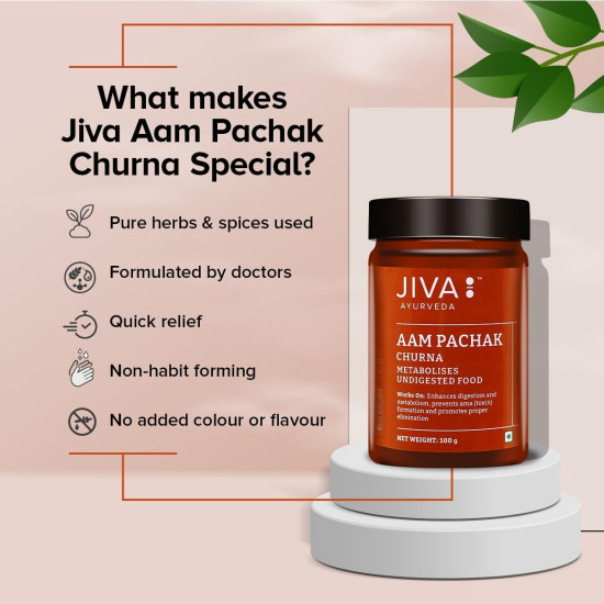 Jiva Aam Pachak Churna | Pure Herbs Used 100% Pure & Natural | Ayurveda Formulation 100gm (Pack of 2)
