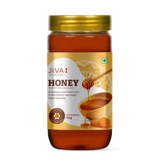 Jiva Multiflora Honey 1 Kg | 100% Pure With No Adulteration | Rich In Antioxidants, Boosts Immunity & Strength | Treats Cold, Cough And Aids in Weight Management (Pack Of 1)