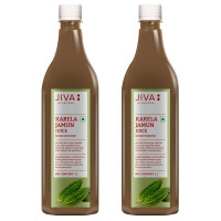 Jiva Ayurveda Karela Jamun Juice | 100% Pure & Natural | No Added Colors & Preservatives | Helps to Boost Immunity - 1L (Pack of 2)