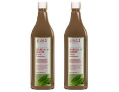Jiva Ayurveda Karela Jamun Juice | 100% Pure & Natural | No Added Colors & Preservatives | Helps to Boost Immunity - 1L (Pack of 2)