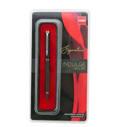 Cello Signature Indulge Ball Pen | Blue Ink | Twist Mechanism | Premium Metal Pen for Office Use | Stylish Gifts for Brother | Rakhi Set|Rakshabandhan Gifting