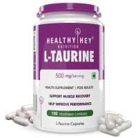HealthyHey L-Taurine - Amino Acid Supplement - 120 Vegetable Capsules