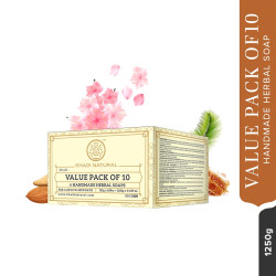 Khadi Natural Handmade Herbal Soap Combo Assorted Natural Soap Gift Set, Enriched With Essential Oils, 125 G each (Pack Of 10)