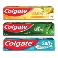 Colgate Active Salt Neem, Salt, and Lemon Anticavity Toothpaste - 200g Each