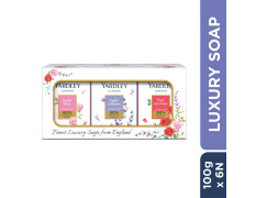 Yardley London English Lavender, English Rose, Royal Red Roses Luxury Soap for Women, 100g (Pack of 6)