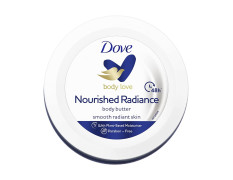 Dove Body Love Nourished Radiance Body Butter Paraben Free, 48hrs Moisturisation with Plant Based moisturiser Soft Radiant Skin 235g