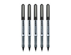 UNI-BALL Eye UB150 0.5mm Roller Ball Pen | Black Ink, Pack of 5
