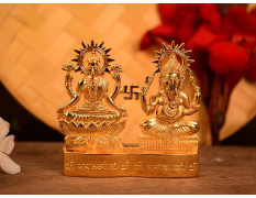 Collectible India Lakshmi Ganesha murti Idol Set for Puja Home Decoration Car, Idols Ganesh Laxmi Statue Car Dashboard Desktop Decor (1)