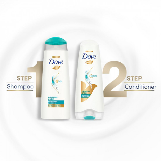 Dove Dryness Care Shampoo 340 ml, With Pro-Moisture Complex for Dry Hair & Scalp, Gives Soft, Smooth, Damage Free Hair - Daily Shampoo for Men & Women