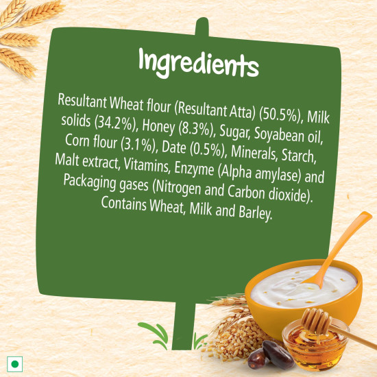 Nestle Cerelac Baby Cereal with Milk , Wheat Honey Dates , From 10 to 24 Months , Stage 3, Source of Iron & Protein , 300g Nestle Cerelac Baby Cereal with Milk , Wheat Honey Dates , From 10 to 24 Months , Stage 3, Source of Iron & Protein , 300g