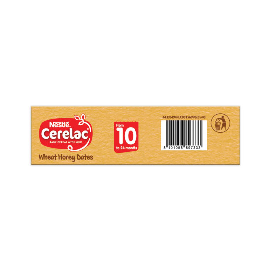 Nestle Cerelac Baby Cereal with Milk , Wheat Honey Dates , From 10 to 24 Months , Stage 3, Source of Iron & Protein , 300g Nestle Cerelac Baby Cereal with Milk , Wheat Honey Dates , From 10 to 24 Months , Stage 3, Source of Iron & Protein , 300g
