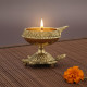 Collectible India Brass Diya Oil Puja Lamp Engraved Design Dia with Turtle Base for Home Temple Pooja Articles Decor Gifts (1Pcs).