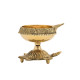 Collectible India Brass Diya Oil Puja Lamp Engraved Design Dia with Turtle Base for Home Temple Pooja Articles Decor Gifts (1Pcs).