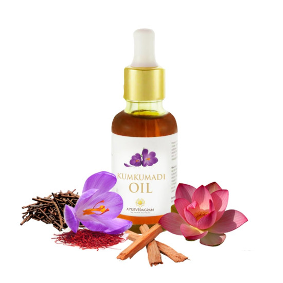 Kerala Ayurveda Kumkumadi Oil 30 ml | Reduces Fine Lines, Pigmentation, Wrinkles, and Dark Spots | Non-Sticky Face Oil | Glowing Night Face Oil with Saffron and Lotus| Sesame Oil Base|