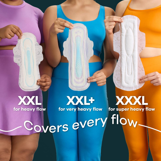 Whisper Bindazzz Nights 10 XXXL Sanitary Pads, Upto 0% Leaks All Night Long, For Super Heavy Flow, Nearly 75% Longer with Wider Back, Double hug wings keep pad in place , Disposable Wrapper Whisper Bindazzz Nights 10 XXXL Sanitary Pads, Upto 0% Leaks All Night Long, For Super Heavy Flow, Nearly 75% Longer with Wider Back, Double hug wings keep pad in place , Disposable Wrapper