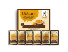 NutriGlow NATURAL'S Ubtan Facial Kit For Glowing Skin With Haldi & Chandan, 60gm