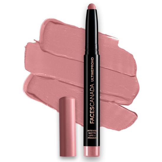 FACESCANADA Ultime Pro Hd Intense Matte Lipstick + Primer - Tease (Nude), 1.4G | 9Hr Long Stay | Flawless Hd Matte Finish | Intense Color | Lightweight | Smooth Glide | Primer Infused