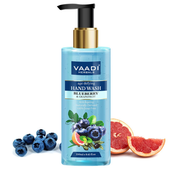 Vaadi Herbals Age Defying Blueberry and Grapefruit Hand Wash - 250 ml (Pack of 3)