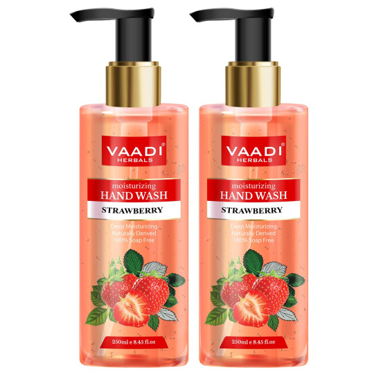 Vaadi Herbals Deep Moisturizing Strawberry Hand Wash - 250 ml (Pack of 2)